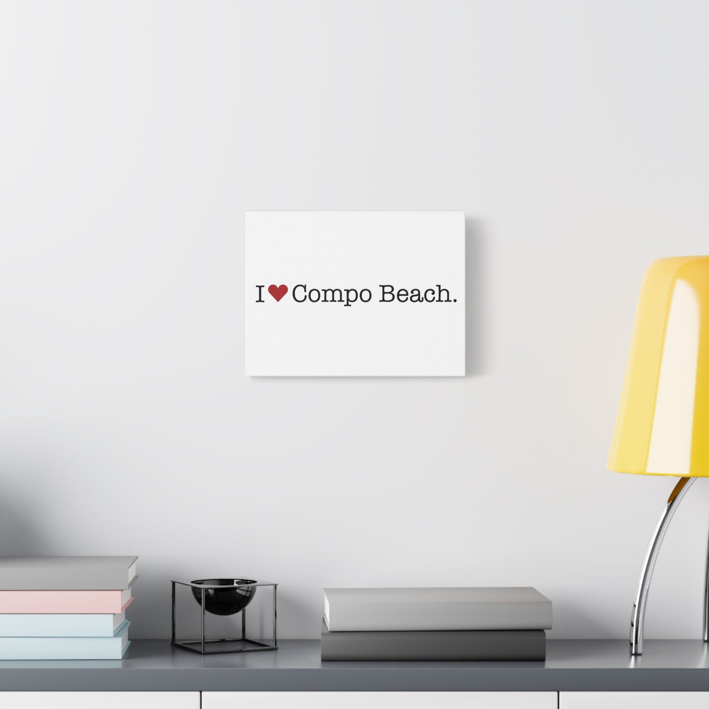 I Heart Compo Beach. Matte Canvas, Stretched, 1.25"