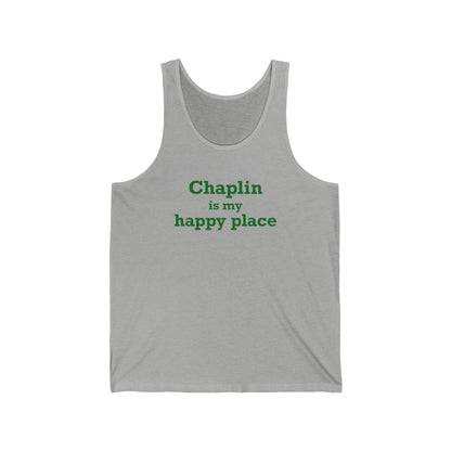 Chaplin is My Happy Place Unisex Jersey Tank Top