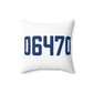 06470 Newtown Connecticut Zip Code Spun Polyester Square Pillow