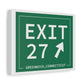 Vintage Exit 29 Merritt Parkway Sign Matte Canvas, Stretched, 1.25"