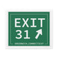 Vintage Exit 31 Merritt Parkway Sign Matte Canvas, Stretched, 1.25"