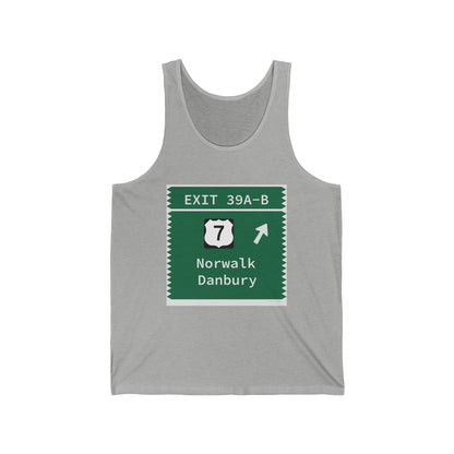 Vintage Merritt Parkway Exit 39 A-B Sign Unisex Jersey Tank Top