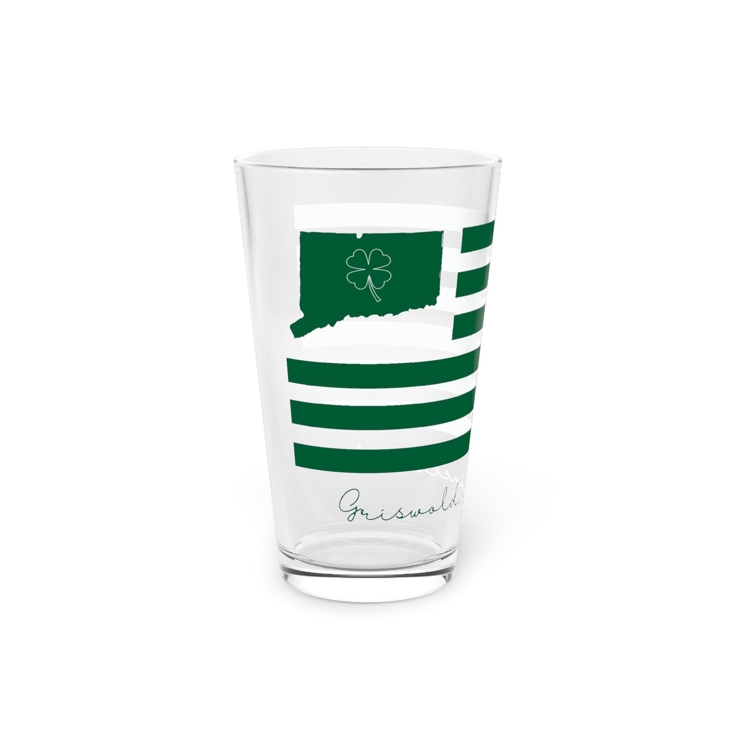 Griswold  Connecticut St. Patrick’s Day Flag Pint Glass, 16oz