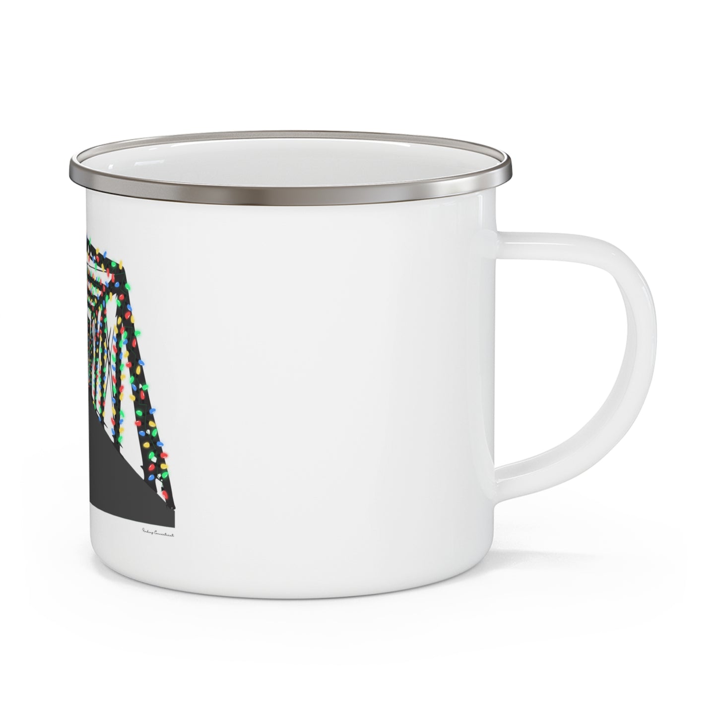 Saugatuck Bridge Lights Enamel Camping Mug