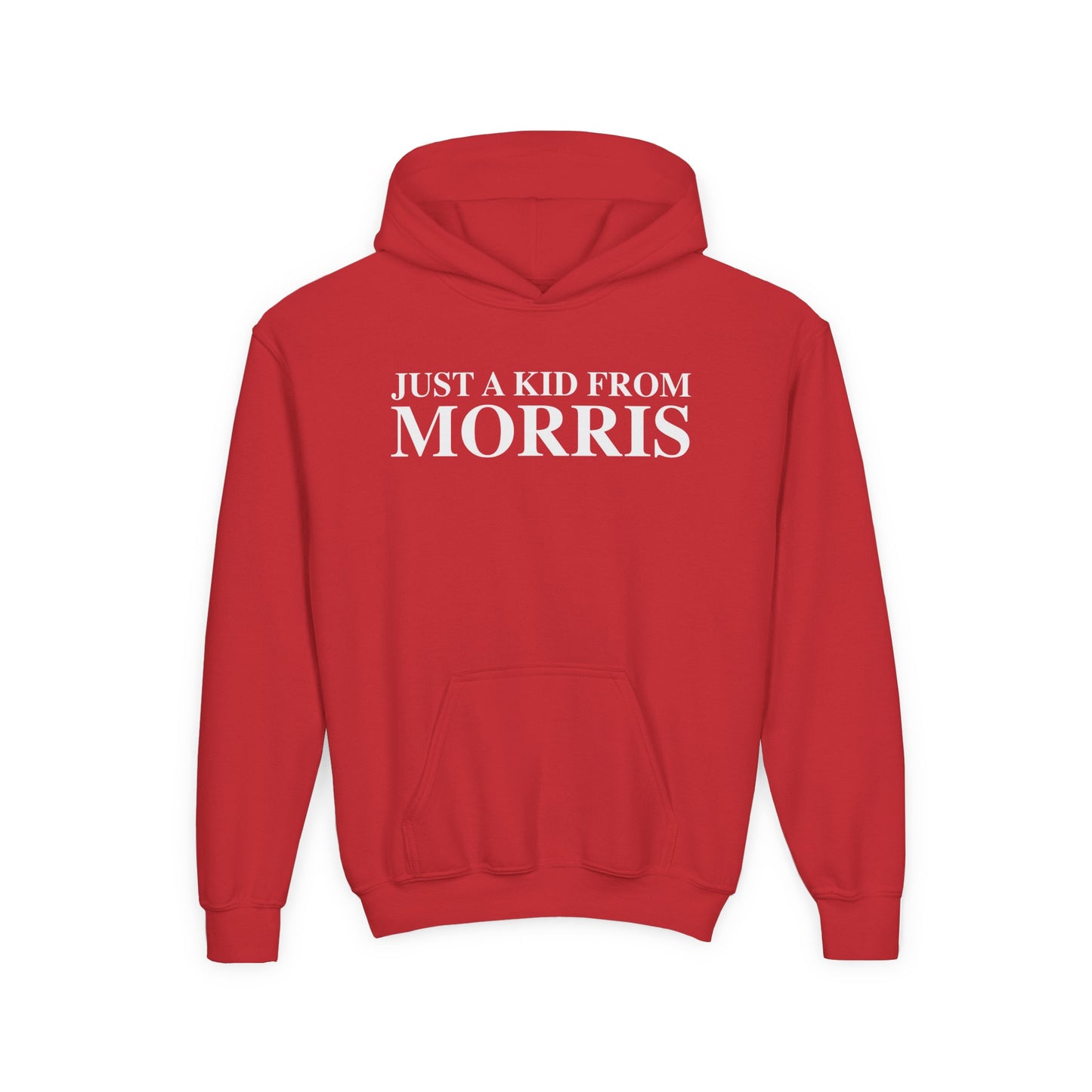 Just a kid from Morris Youth Heavy Blend Hooded Sweatshirt