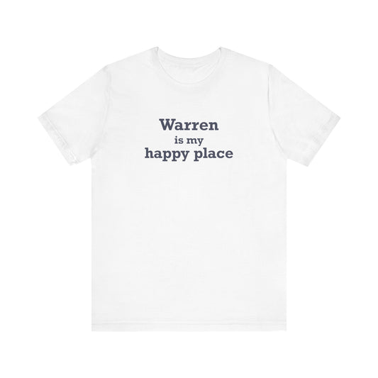 Warren is My Happy Place Jersey Short Sleeve T-Shirt
