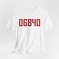 06840 New Canaan Connecticut Zip Code Unisex Jersey Short Sleeve T-Shirt