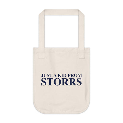 Just a kid from Storrs Organic Canvas Tote Bag