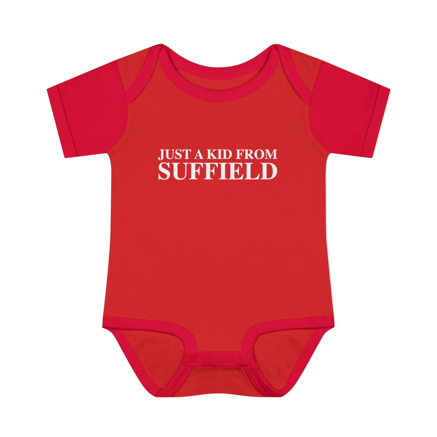 Just a kid from Suffield Infant Baby Rib Bodysuit