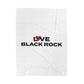 Love Black Rock Velveteen Plush Blanket