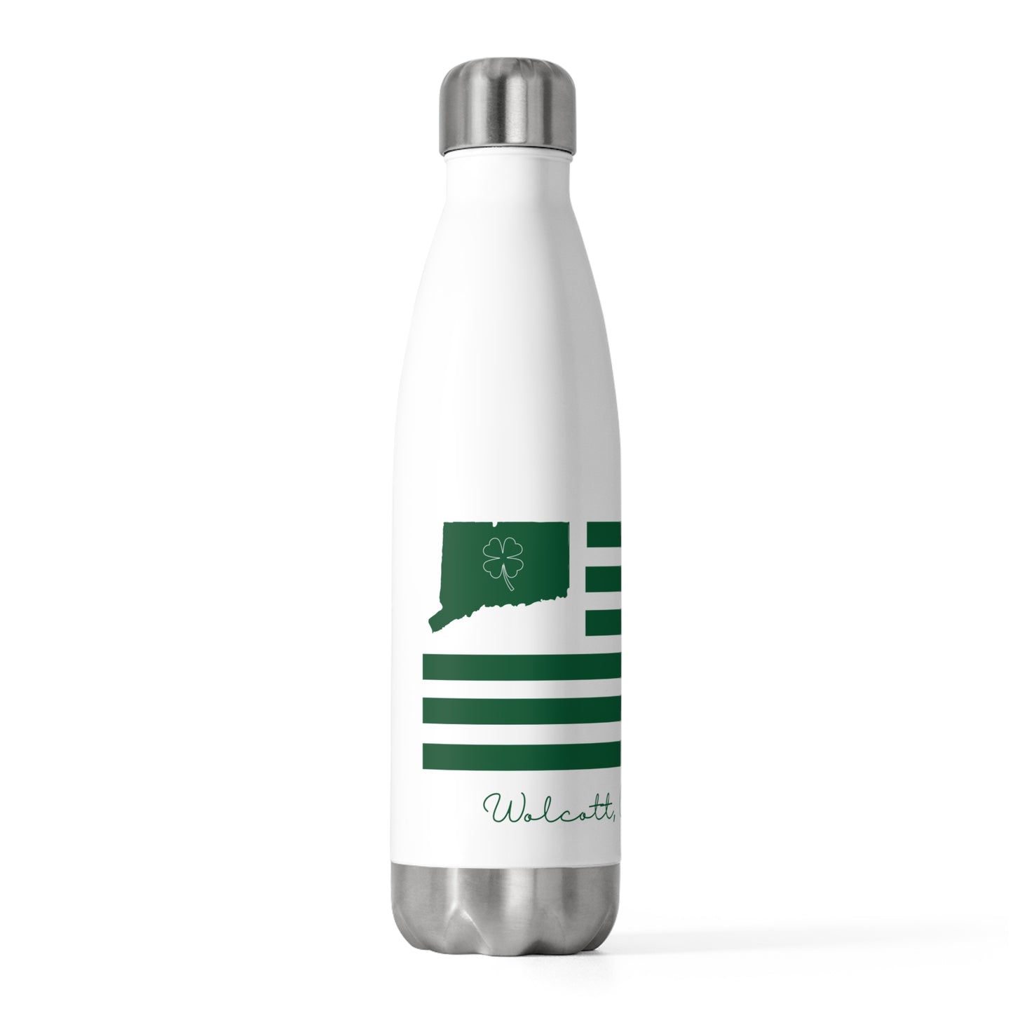 Wolcott Connecticut St. Patrick’s Day Flag 20oz Insulated Bottle