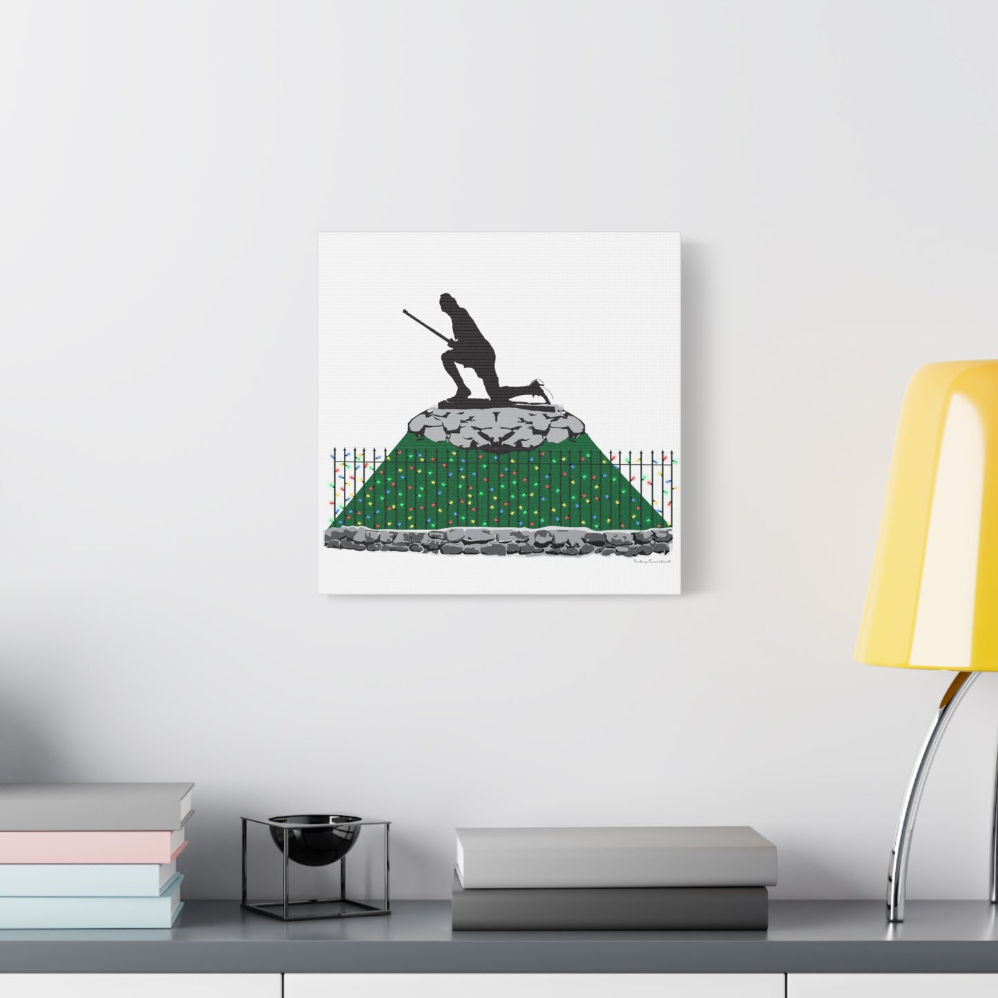 Minuteman Holiday Lights Matte Canvas, Stretched, 1.25"