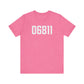 06811 Danbury CT Zip Code Unisex Jersey Short Sleeve T-Shirt