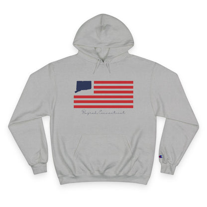 Bozrah Connecticut Flag Champion Hoodie
