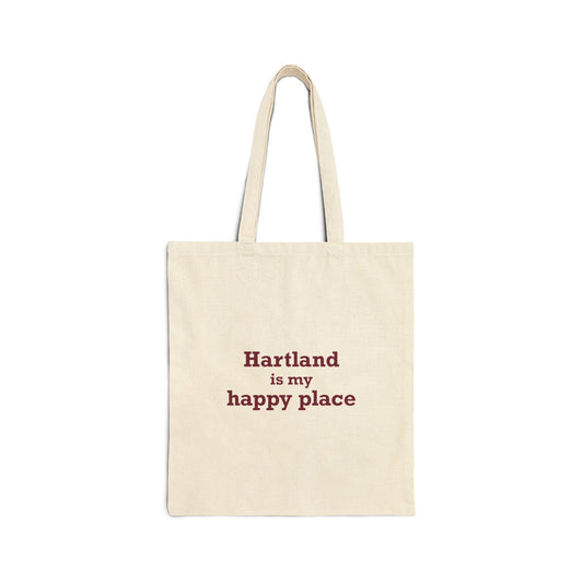 Hartland is My Happy Place Cotton Canvas Tote Bag