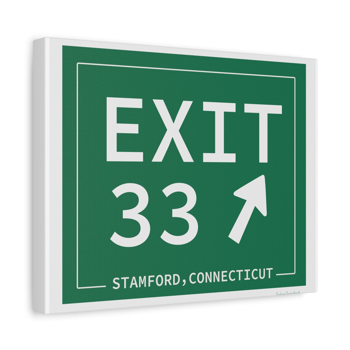 Vintage Exit 33 Merritt Parkway Sign Matte Canvas, Stretched, 1.25"