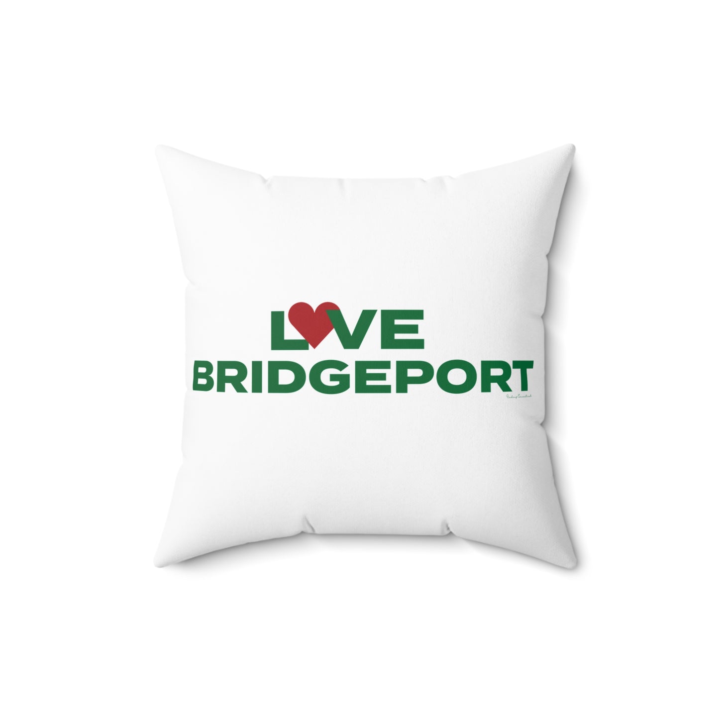 Love Bridgeport Spun Polyester Square Pillow