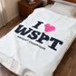 I Heart WSPT Velveteen Plush Blanket