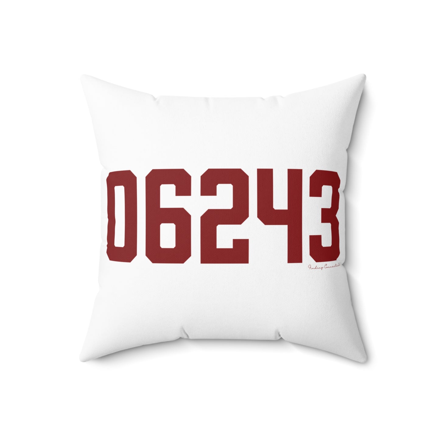 06243 Killingly  Connecticut Zip Code Spun Polyester Square Pillow