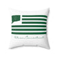 Putnam Connecticut St. Patrick’s Day Flag Spun Polyester Square Pillow