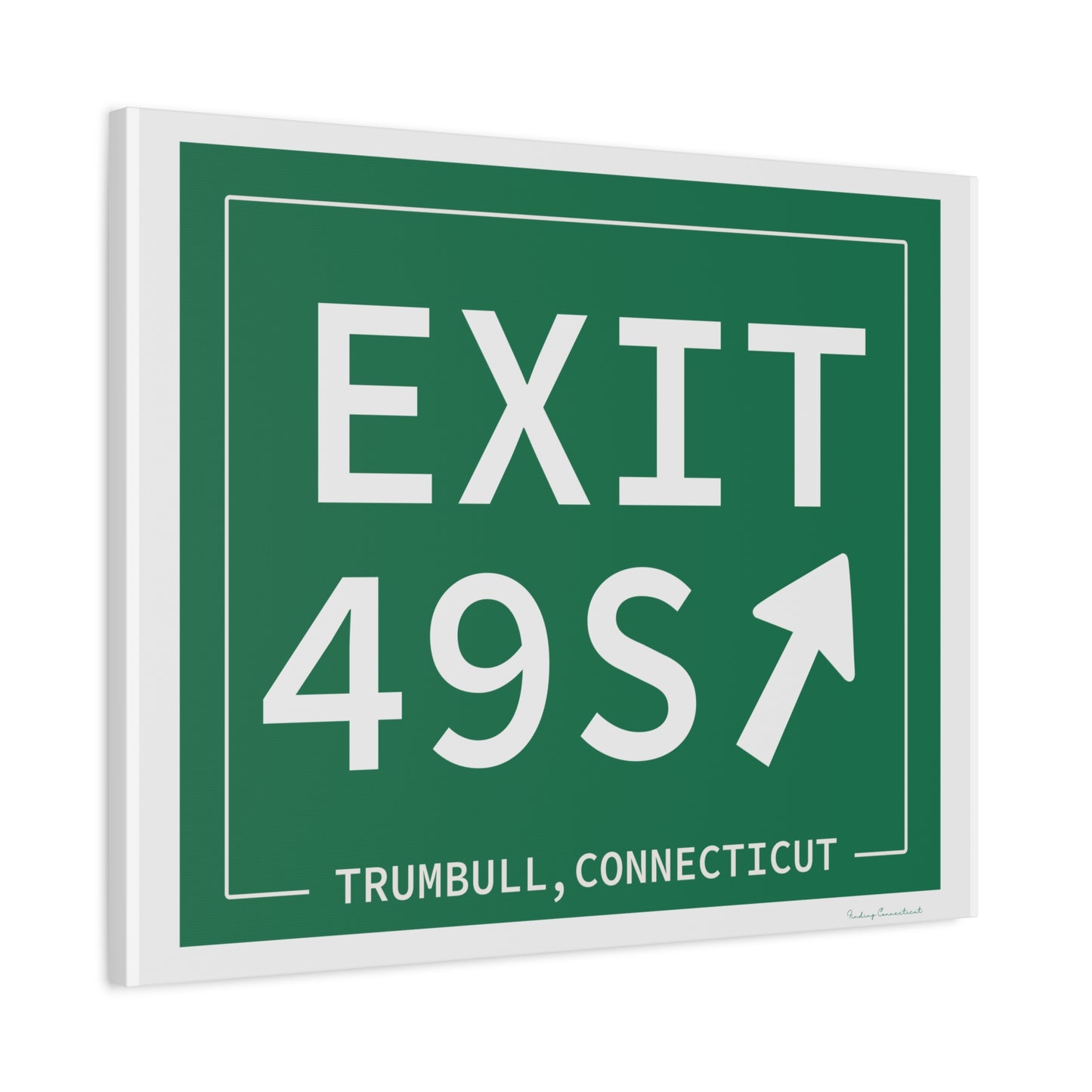 Vintage Exit 49S  Merritt Parkway Sign Matte Canvas, Stretched, 1.25"