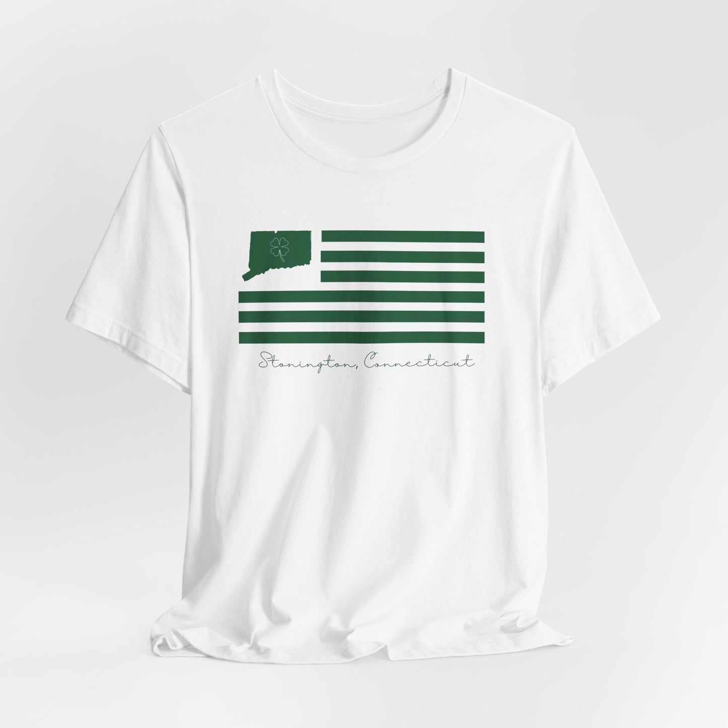 Stonington Connecticut St Patrick’s Day Flag Unisex Jersey Short Sleeve T-Shirt