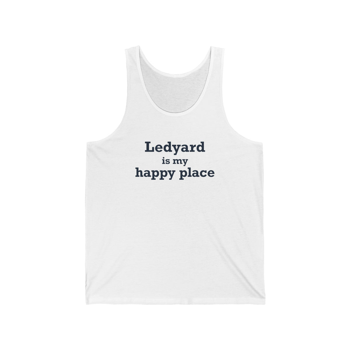 Ledyard is My Happy Place Unisex Jersey Tank Top