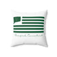 Branford Connecticut St. Patrick’s Day Flag Spun Polyester Square Pillow