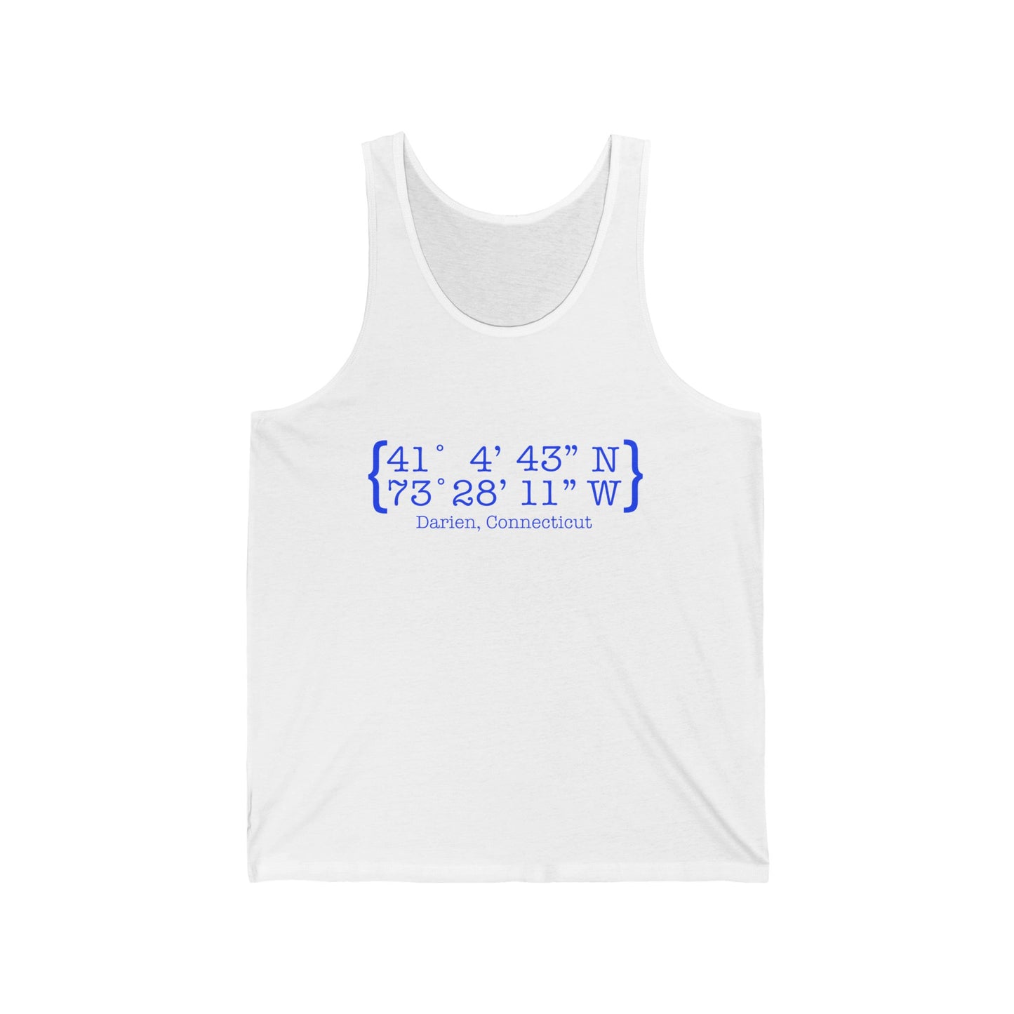 Darien Coordinates Unisex Jersey Tank Top