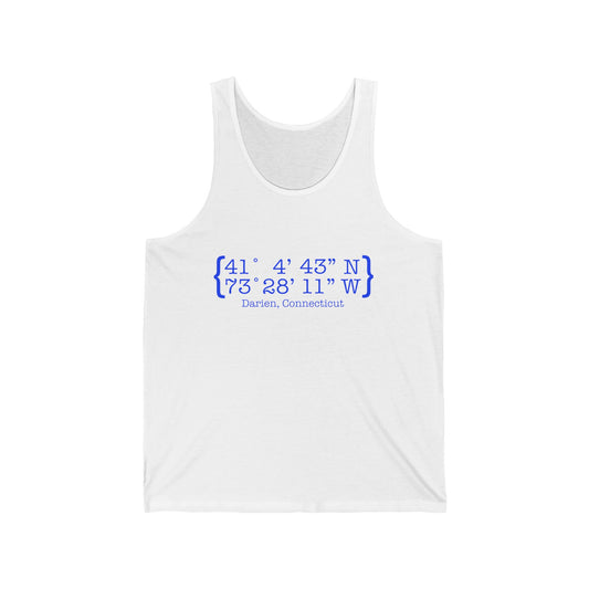 Darien Coordinates Unisex Jersey Tank Top