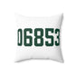 06853 Norwalk Connecticut Zip Code Spun Polyester Square Pillow
