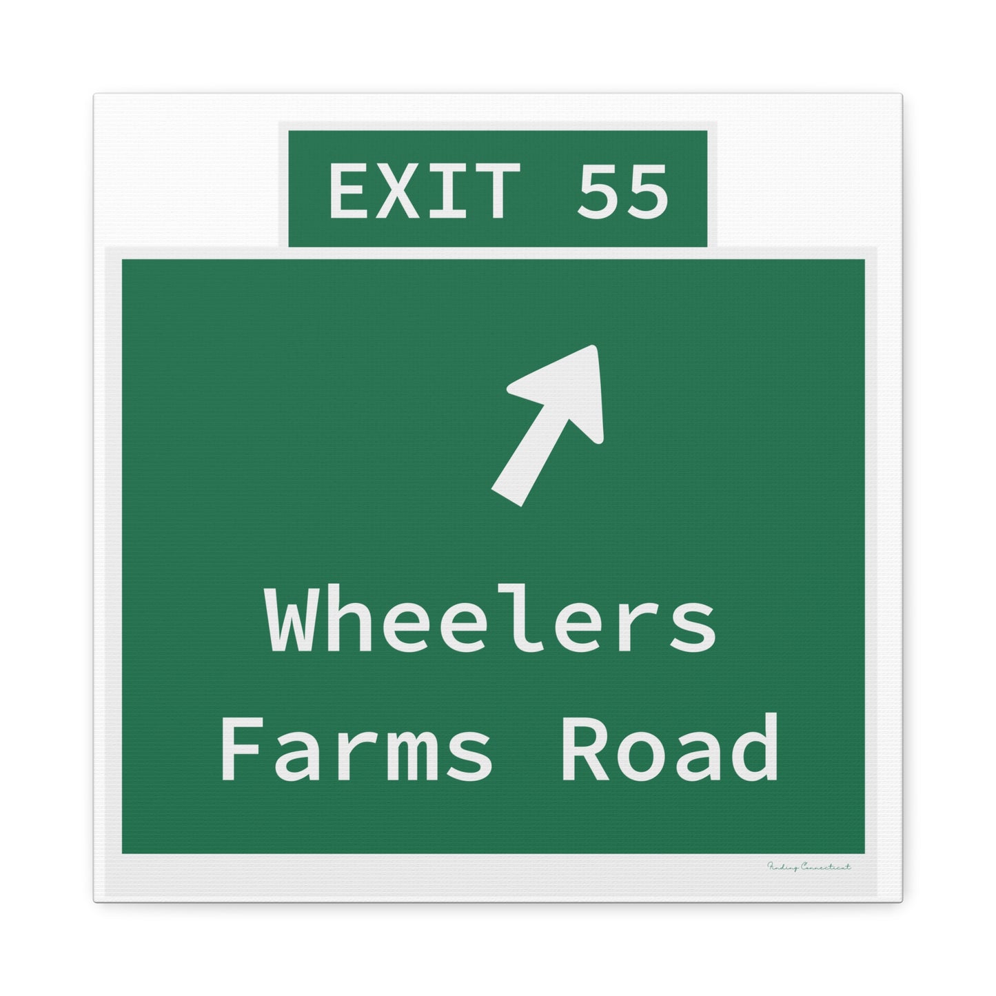Vintage WCP Exit 55 Sign Matte Canvas, Stretched, 1.25"