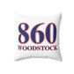 860 Woodstock Red, White & Blue Spun Polyester Square Pillow