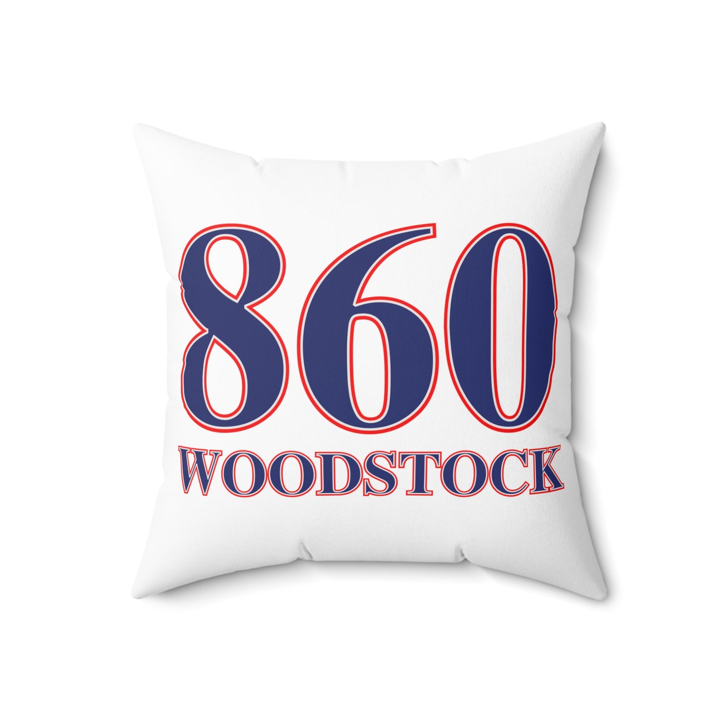 860 Woodstock Red, White & Blue Spun Polyester Square Pillow