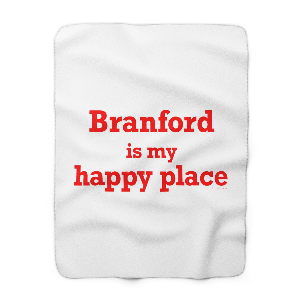Branford is My Happy Place  Sherpa Fleece Blanket
