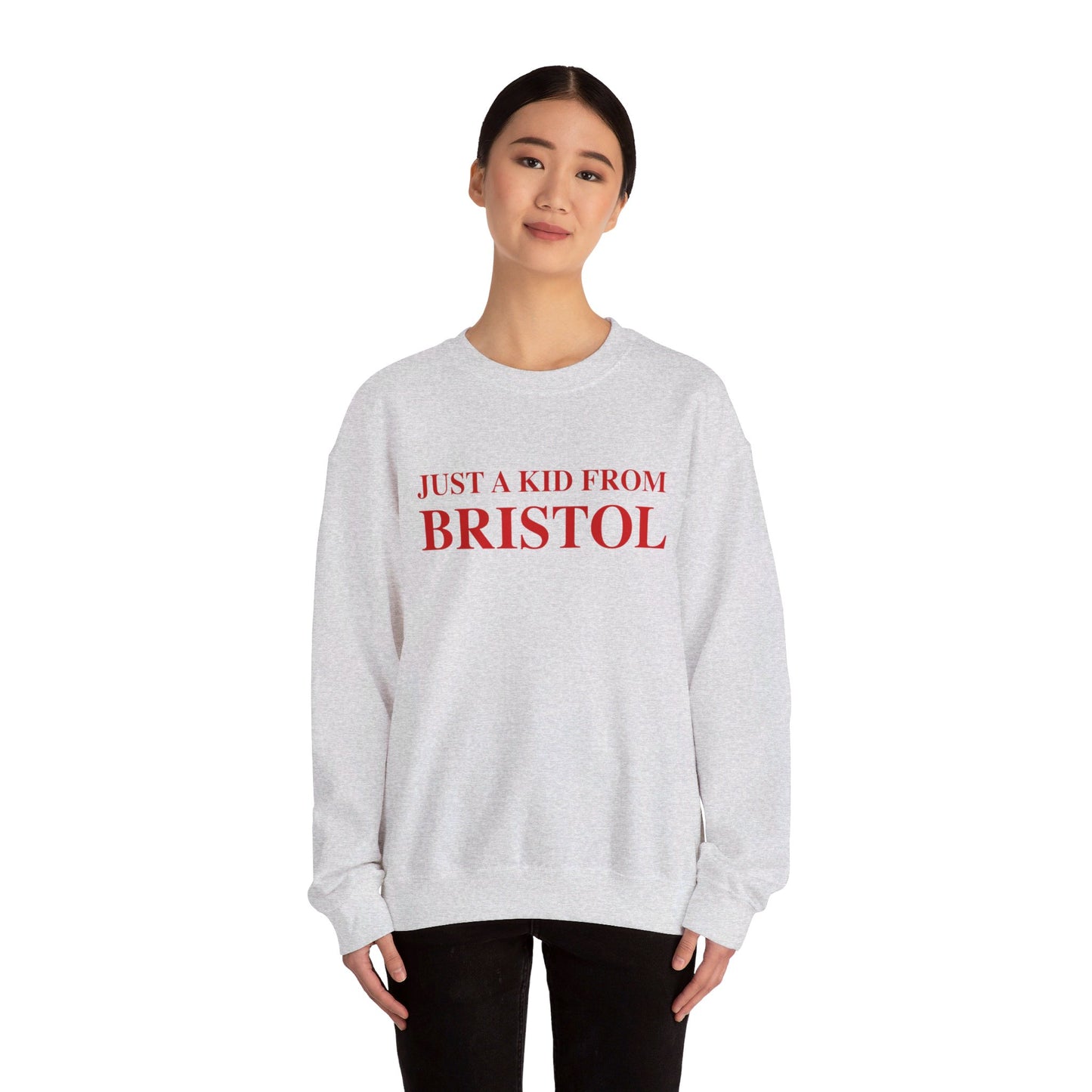 Just a kid from Bristol Unisex Heavy Blend™ Crewneck Sweatshirt