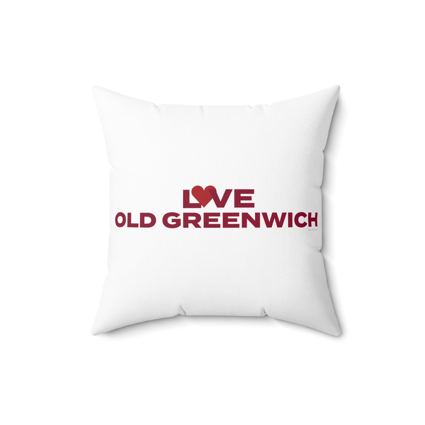 Love Old Greenwich Spun Polyester Square Pillow