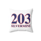 203 Silvermine Red, White & Blue Spun Polyester Square Pillow