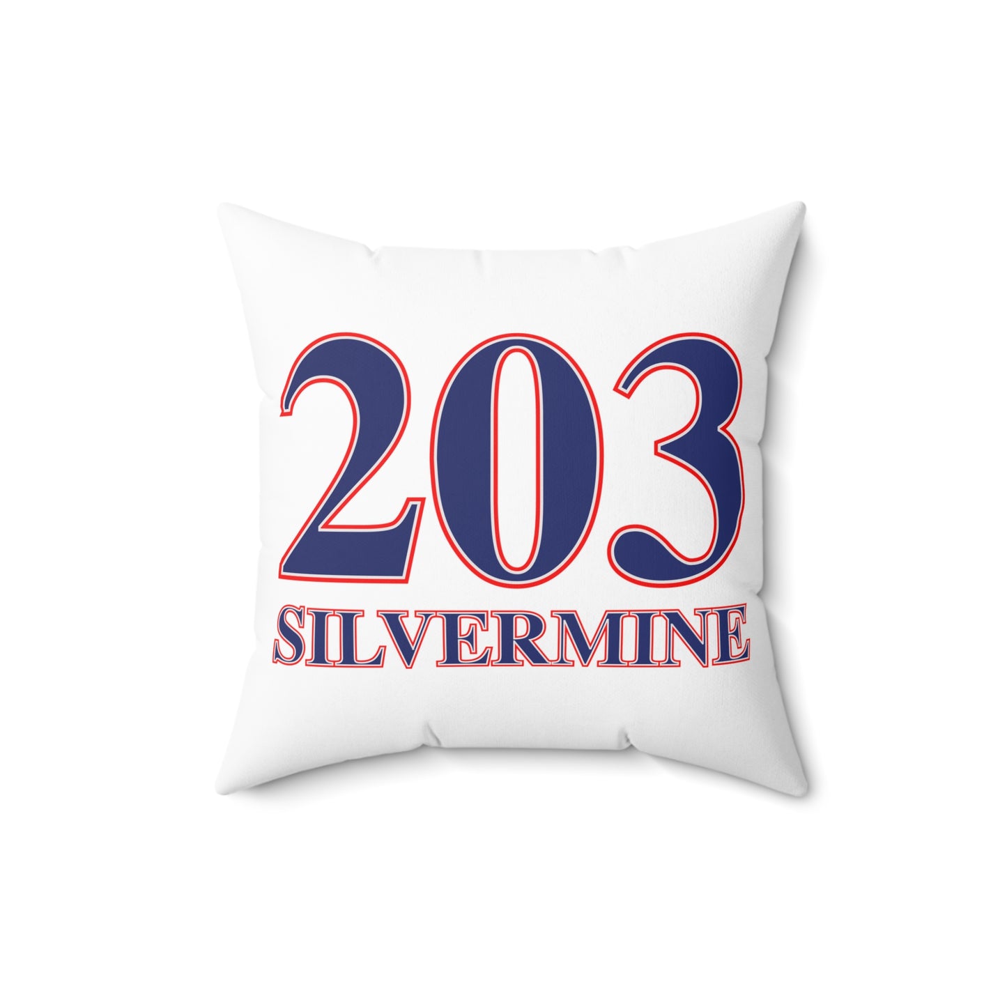 203 Silvermine Red, White & Blue Spun Polyester Square Pillow