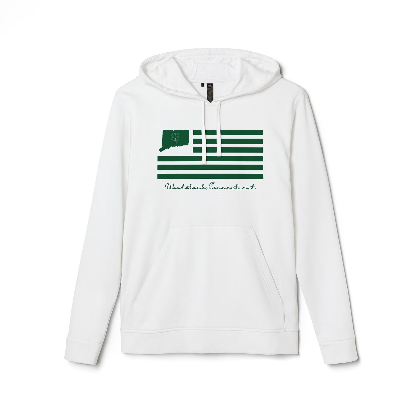 Woodstock Connecticut St. Patrick’s Day Flag adidas Unisex Fleece Hoodie