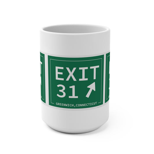 Vintage Exit 31 Merritt Parkway Sign Mug 15oz