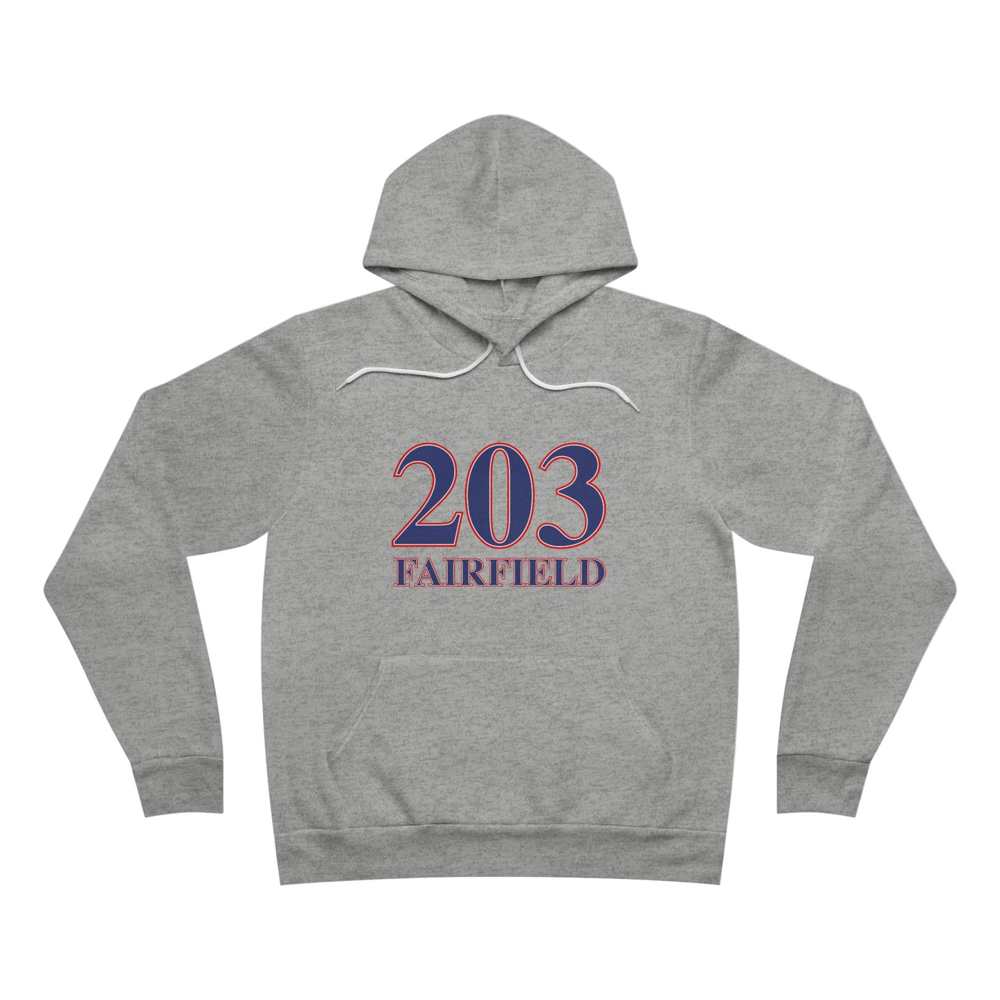 203 Fairfield Red, White and Blue Unisex Sponge Fleece Pullover Hoodie