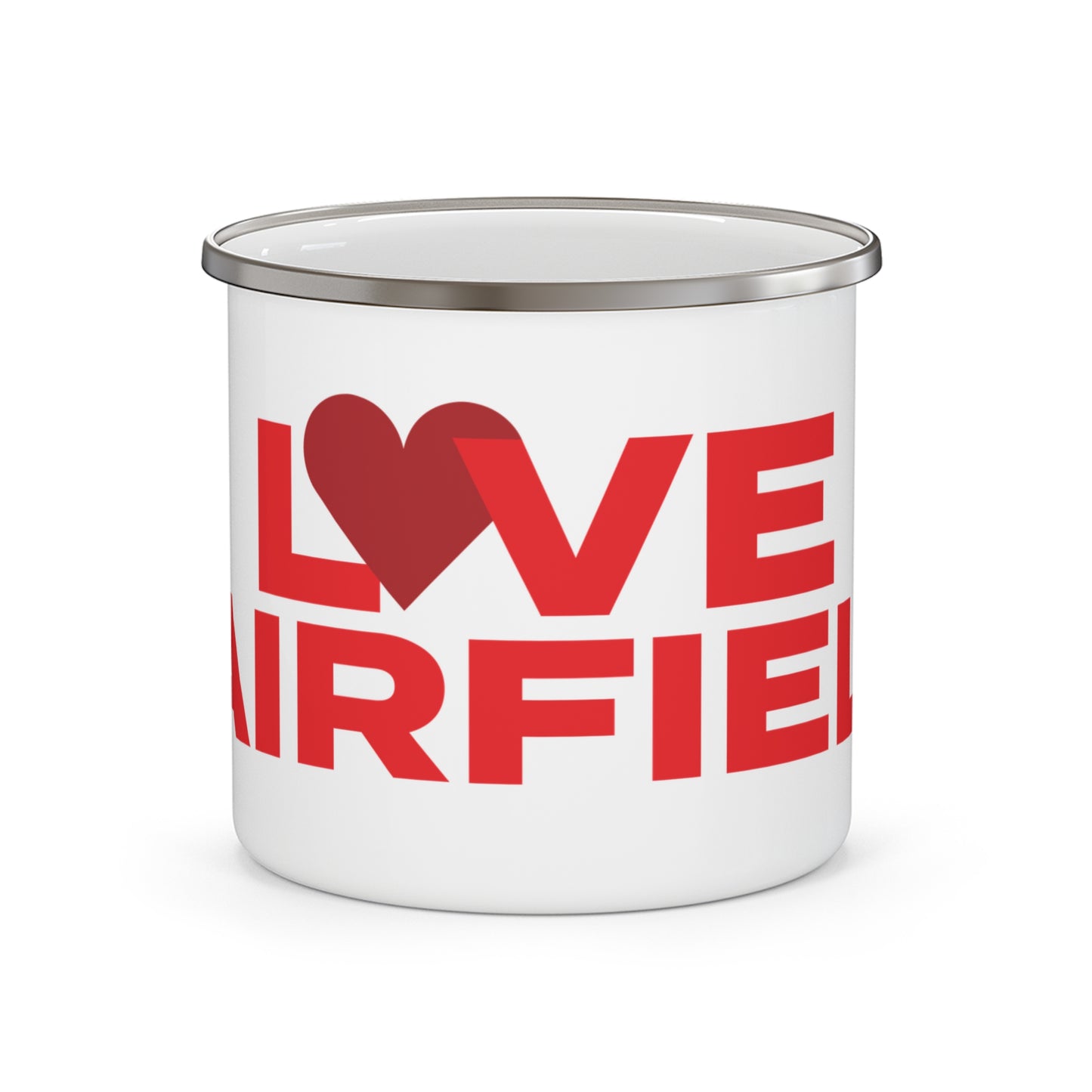 Love Fairfield Enamel Camping Mug
