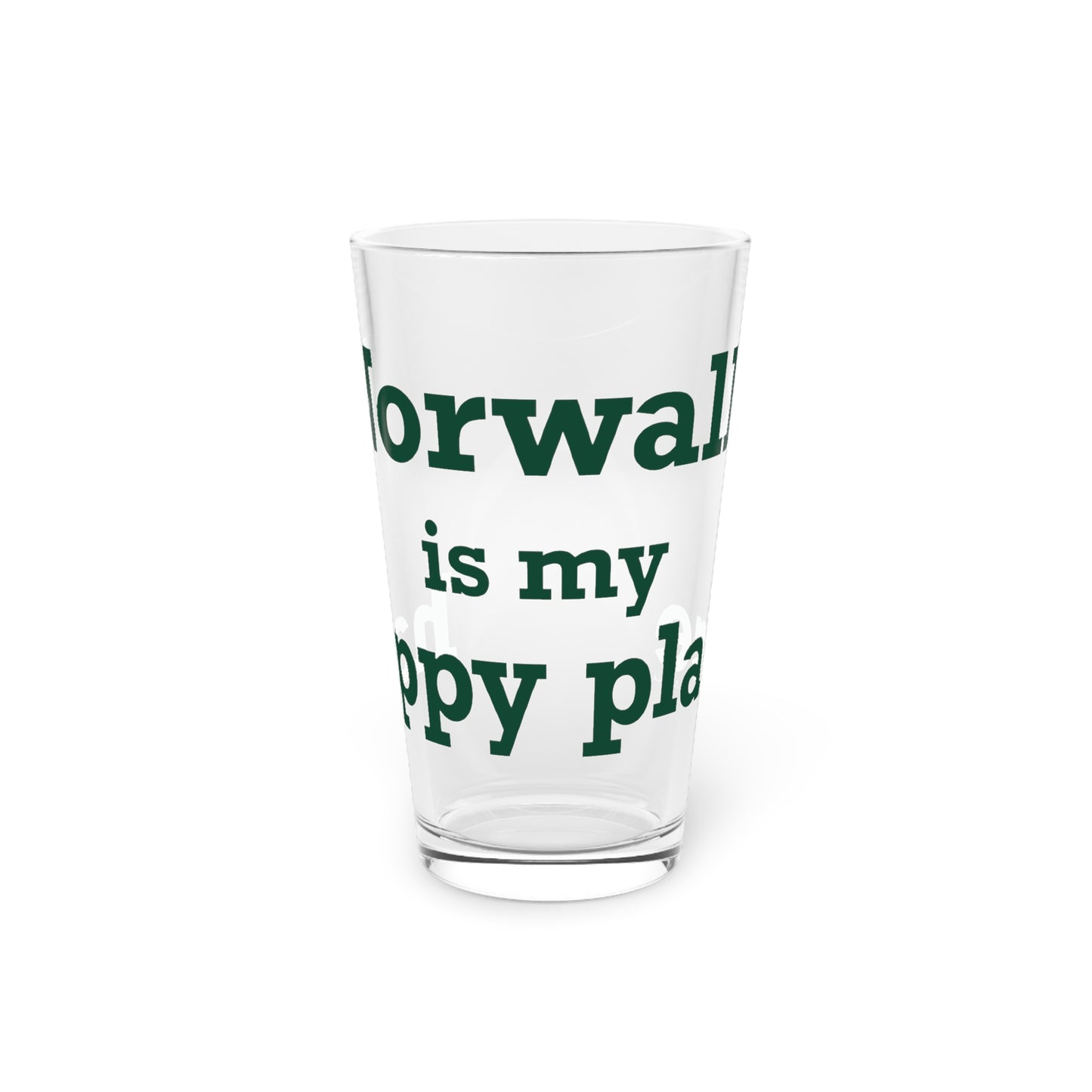 Norwalk is my Happy Place Pint Glass, 16oz