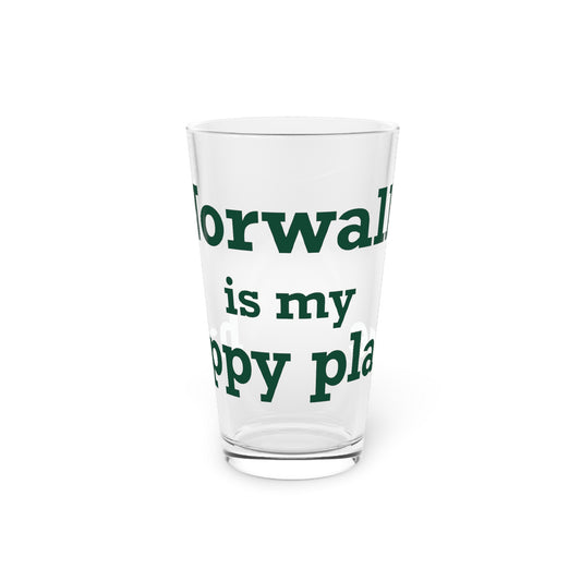 Norwalk is my Happy Place Pint Glass, 16oz