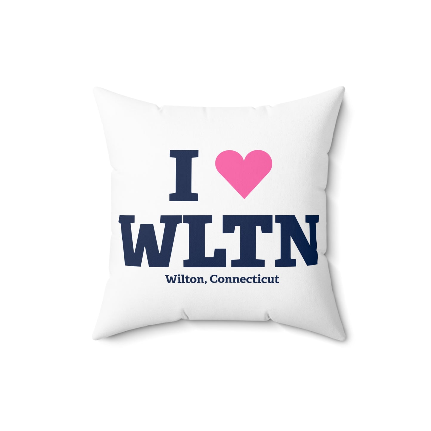 I Heart WLTN Spun Polyester Square Pillow