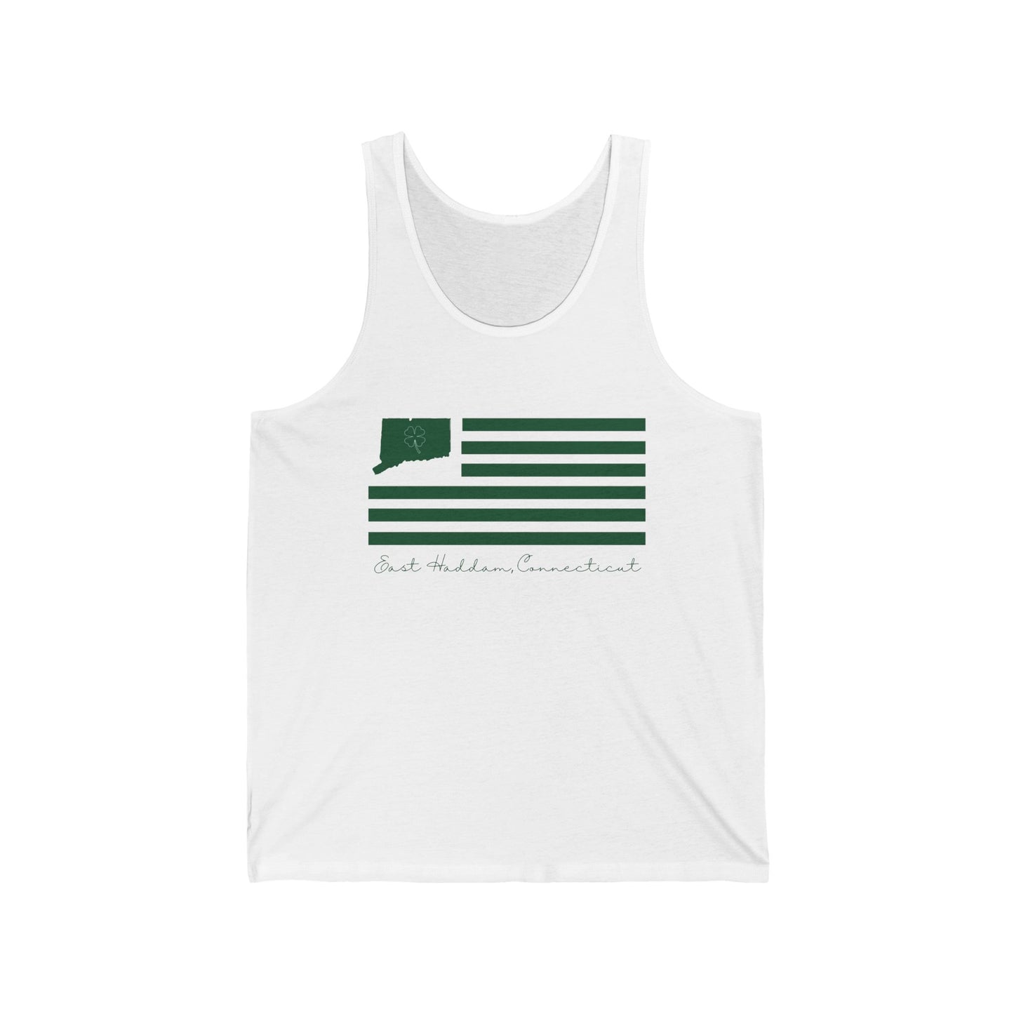 East Haddam Connecticut St. Patrick’s Day Flag Unisex Jersey Tank Top