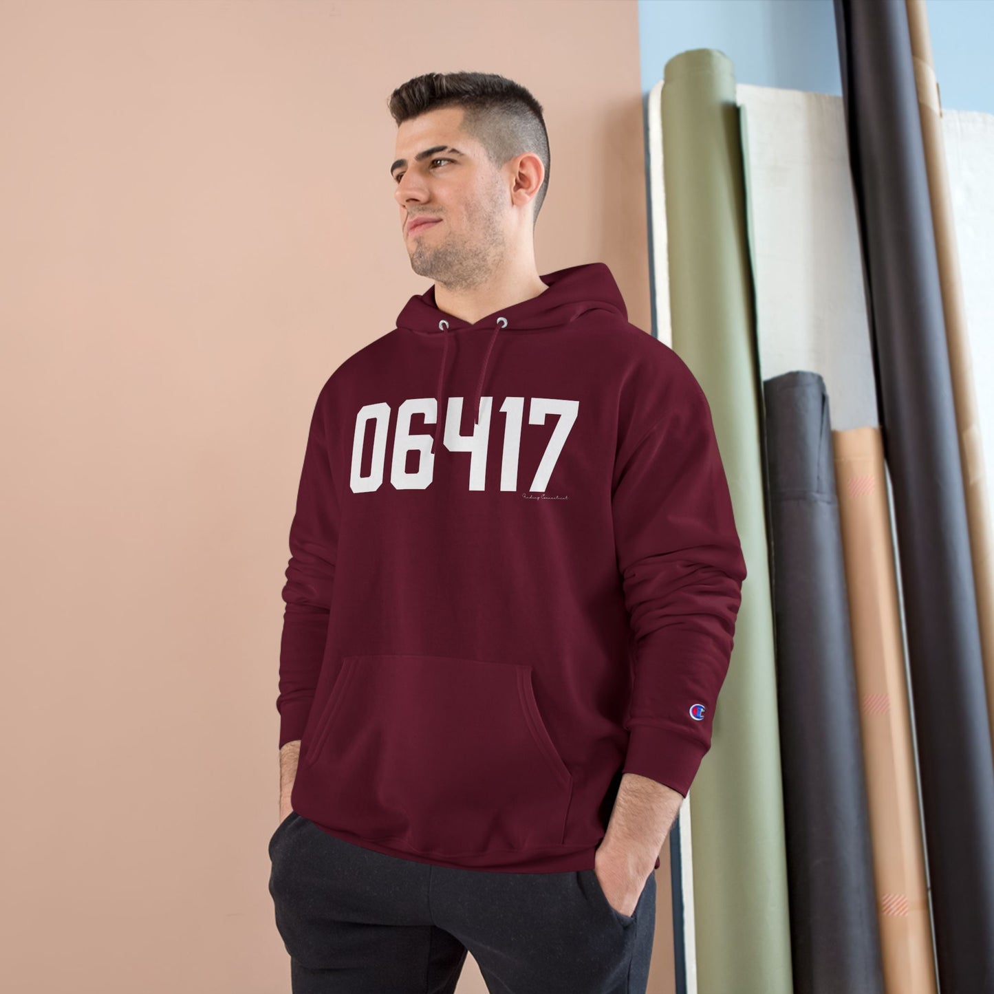 06417 Deep River CT Zip Code Champion Hoodie