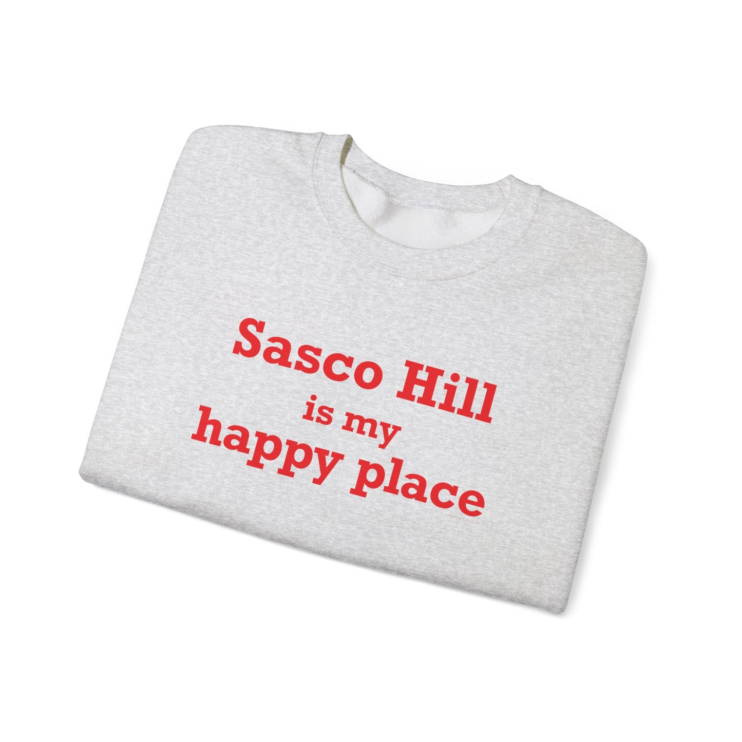 Sasco Hill is My Happy Place Unisex Heavy Blend™ Crewneck Sweatshirt