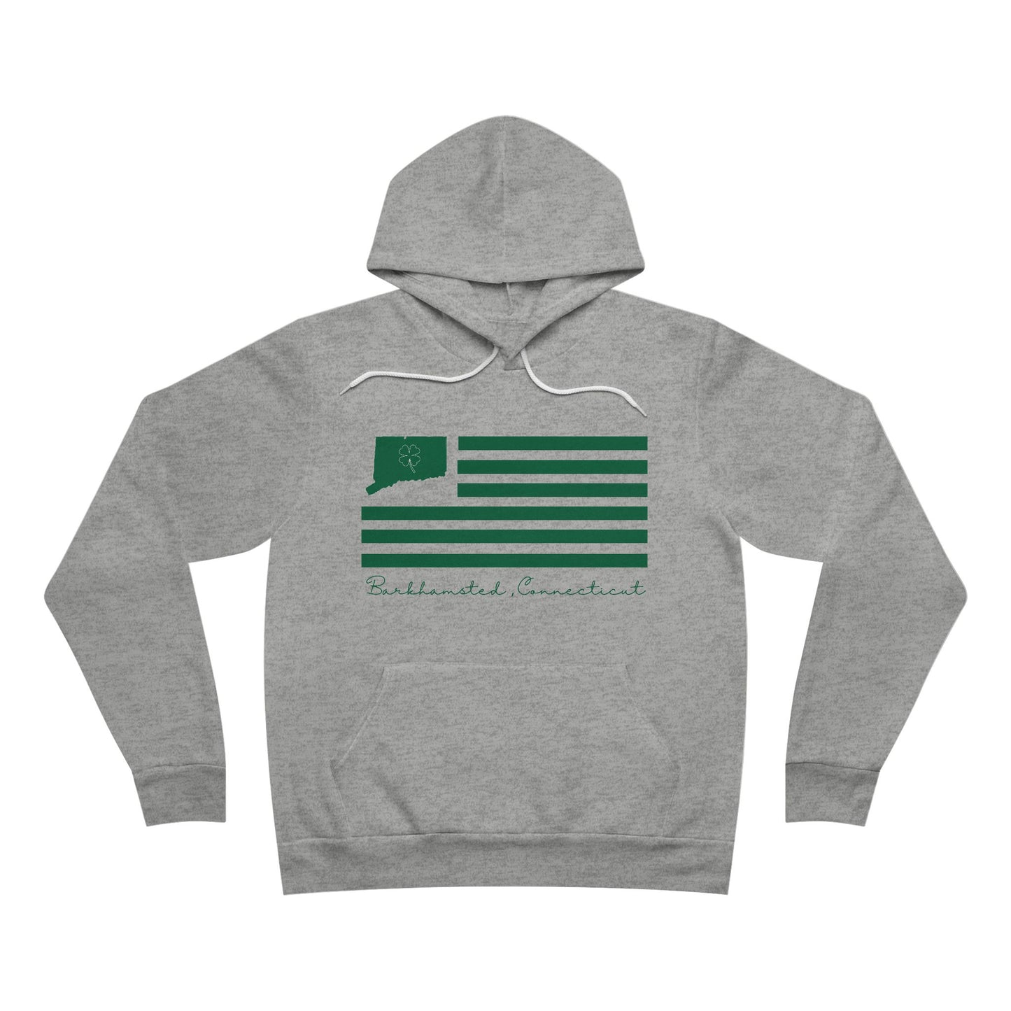 Barkhamsted Connecticut St. Patrick’s Day Flag Unisex Sponge Fleece Pullover Hoodie